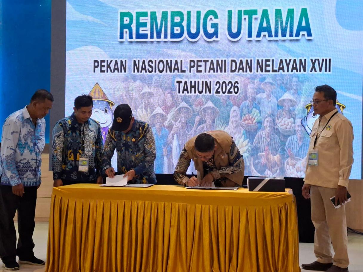 Penandatanganan dokumen MoU pada acara Rembug Utama 2026
